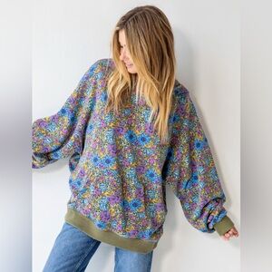 NATURAL LIFE Oversized Printed Hoodie